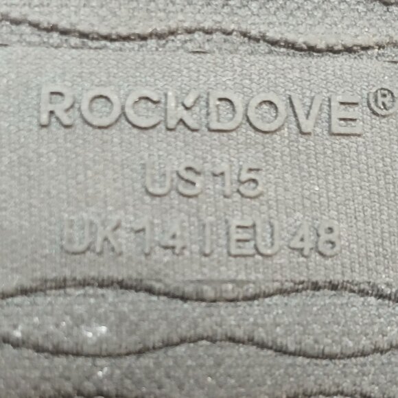 RockDove SLIPPERS NWT Two-Tone Gray/Blue Memory Foam Washable XXL Men's Size 15 - Picture 15 of 16